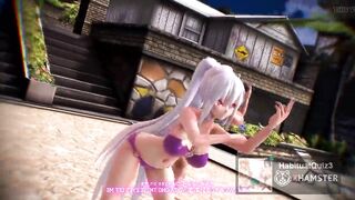 MMD r18 Haku Koshitantan Sex Dance with sub 3d hentai