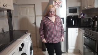 Mom Undressing in Shirt and Leggings