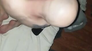 Fuck latina teen doggystyle with parents in room next door cum shot on ass