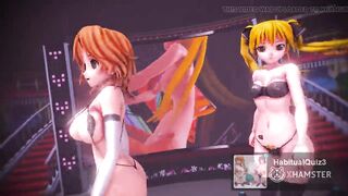 mmd r18 Mian & Riho Agent Goes Through the Night Fap hero Sex Idol 3d hentai