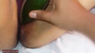 fucking mature wife pussy with a cucumber