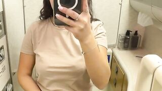 Masturbation in Airplane Toilet