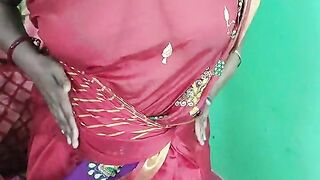 Indian girl Dancing in red Sharee and showing her naked body