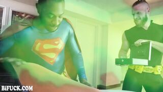 Superman (August Alexander) is slut shaming Super McKenzie Lee.