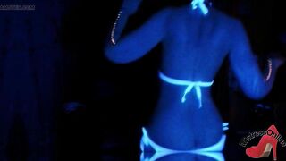 MistressOnline in magic blacklight