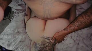 KhloeLynn Thick beautiful tatted white girl getting fucked hard and sucking dick