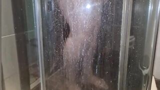 Fat Mature Granny Mom is getting fully naked. She takes a shower and the fat body is a big boner.