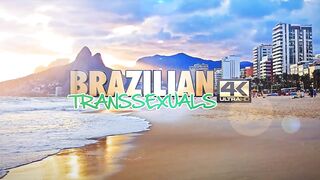 BRAZILIAN-TRANSSEXUALS: Big ass Brazilians kiss, suck each other's cocks and get ass fucked bareback