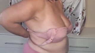 Ugly Fat Grandmother slowly reveales her naked body. Her large breasts will make you hard.