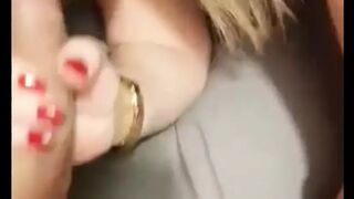 Big ass blonde blowjob and cum on ass