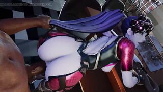 (WIDOWMAKER'S EXTREME ANAL) Huge black cock in her round ass - (EXTREME DEEPTHROAT, BIG ASS, HENTAI IN 4K) by SaveAss