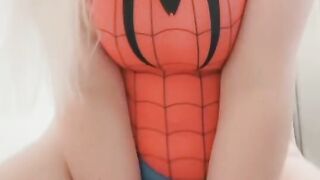 Spider Girl Riding Dildo