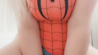 Spider Girl Riding Dildo