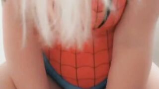 Spider Girl Riding Dildo