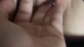 Fucking blonde girl with fingers and strapon