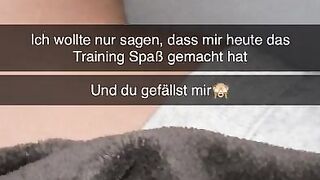 I sexted my gym trainer post workout on Snapchat German