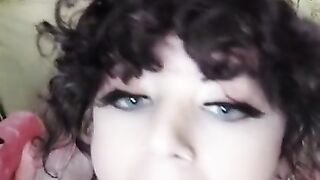 Goth femboy compilation, Nuni gives you a POV blowjob, rides a dildo, and does a dildo blowbang