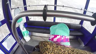 Sex with Hot Girl in the Cable Cars at the Ski Resort — POV Amateur Couple