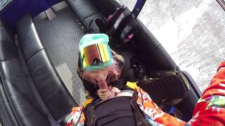 Sex with Hot Girl in the Cable Cars at the Ski Resort — POV Amateur Couple