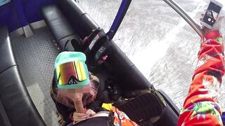 Sex with Hot Girl in the Cable Cars at the Ski Resort — POV Amateur Couple