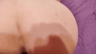 Cum in the ass face to face with a big cock in a tight ass