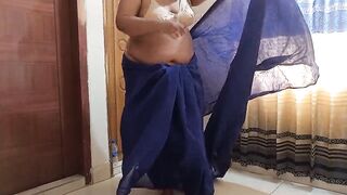 62y old palestine beautiful sexy granny wearing saree & blouse Then a guy seduced & fucks her Anal (cum inside big ass)