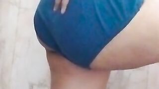 Big Indian ass caught at camera doing masturbation