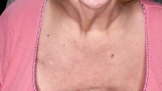 Beautiful blonde cougar granny has very hot desires and her pussy is wet