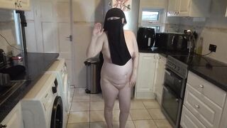 Dancing fully nude in Niqab