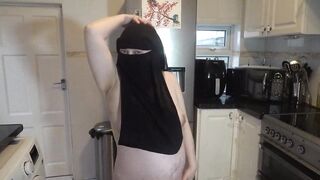 Dancing fully nude in Niqab