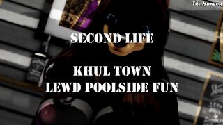 Second Life 4K - Khul Town - Lewd Poolside Fun