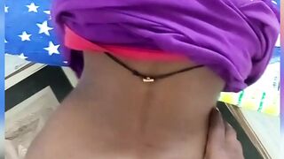 Desi indian wife showing big ass