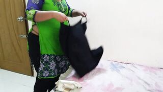 Saudi Big Ass Hot stepmom while ironing clothes, stepson come & fucks her Roughly - Arab MILF Hardcor Fuck & Cum Inside Pussy