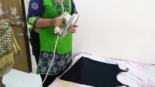 Saudi Big Ass Hot stepmom while ironing clothes, stepson come & fucks her Roughly - Arab MILF Hardcor Fuck & Cum Inside Pussy