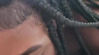 Ebony swallows load