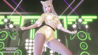 MMD T-ARA - Sugar Free Ahri Seraphine Akali Sexy Hot Kpop Dance League Of Legends 4K Uncensored