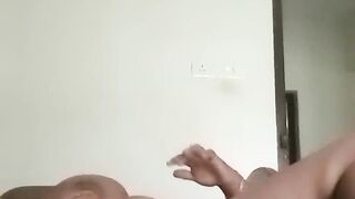 Masked Indian BBW Fingers Her Pussy on Camera