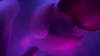 Massive dick seducing thick tatted brunette slut in hottub. Uncircumcised huge cock big tits