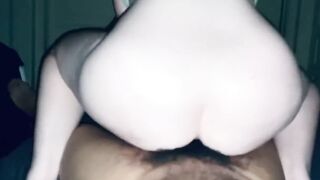 Pov:fat ass bouncin on black cock reverse cowgirl