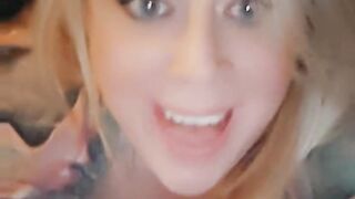 Sexy milf bouncing on a dildo with facial pov