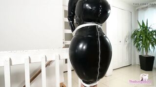 Body inflation dreams in latex (ass and breast expansion)