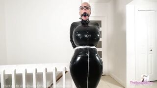 Body inflation dreams in latex (ass and breast expansion)