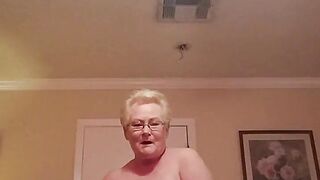 Old Woman, Granny Loves To Dance Her Sexy Dance