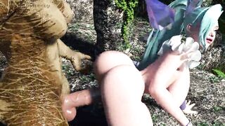 Fucking a big ass in the jungle 4K