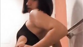 Big ASS Latina Thalia rubs her wet pussy till she cums