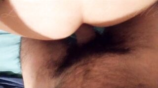 It's hard to enter my ass but then I enjoy like a slut! Painful anal - Anal creampie - Amateur couple - Loud moaning