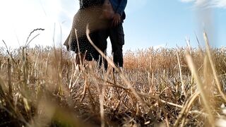 Slutty mother in law sucks my cock after making me cum in the field