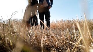 Slutty mother in law sucks my cock after making me cum in the field