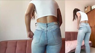 Denim fetish with a latin girl