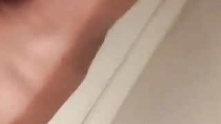 Tx Latina sucks my dick on Toilet